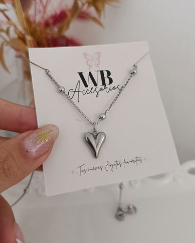 Conjunto Corazón con Bolitas AQ