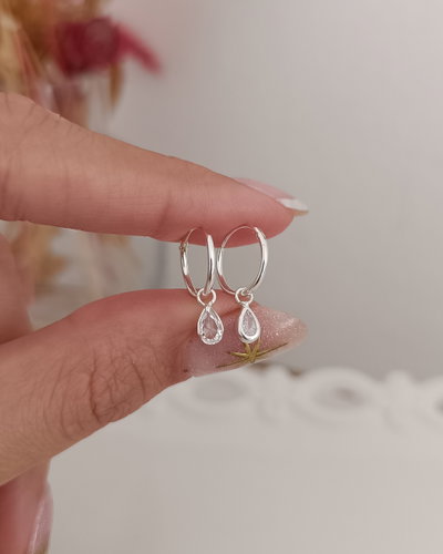 Argollas Cubic Gota 1.2cm