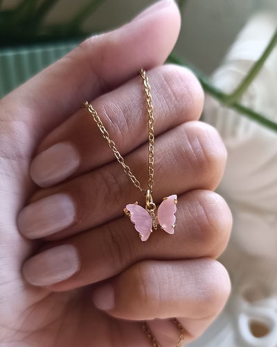 Conjunto Mariposa estilo Nacar Rosa