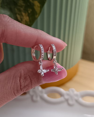 Argollas Mariposa Cubic 1.2cm