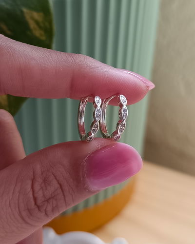 Argollas Mila Cubic 1.5cm