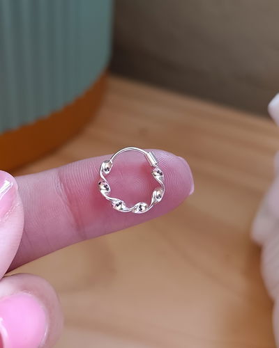 Argollita Individual Torzada 1.3cm