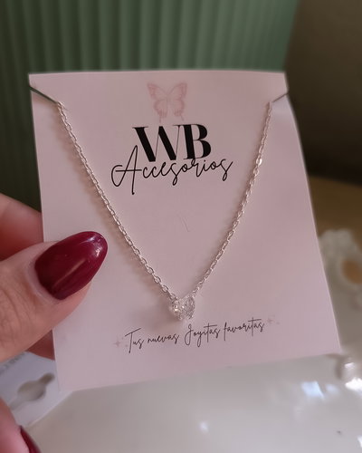 Conjunto Corazón Cubic 6mm 45+5cm AB 