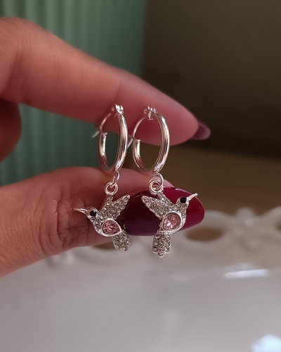 Argollas Colibrí Rosa 