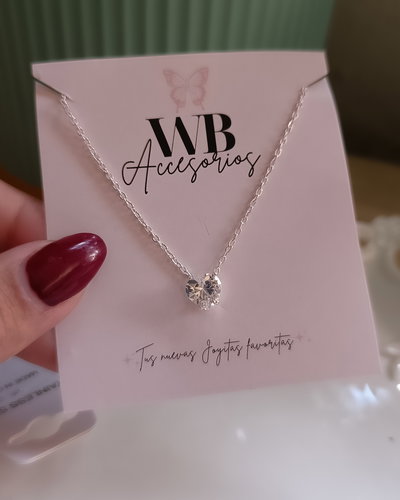 Conjunto Corazón Cubic 8mm 45+5cm AB 