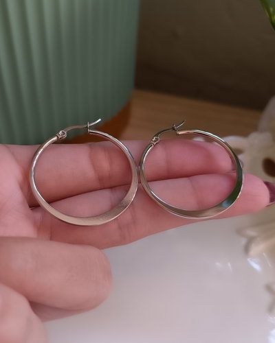 Argollas Planas 3cm AQ