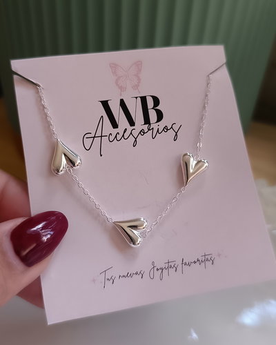 Pulsera Tres Corazones  AB 