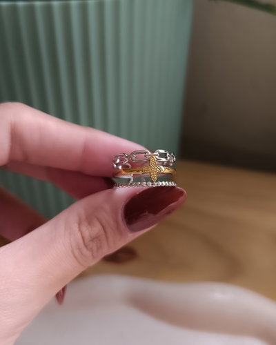 Anillo Regulable Combinado 1 