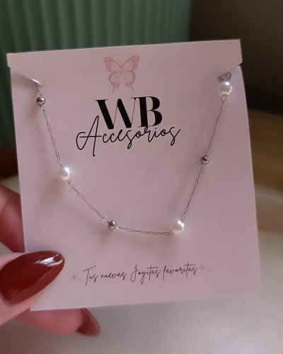 Pulsera Bolitas y Perlas  AQ