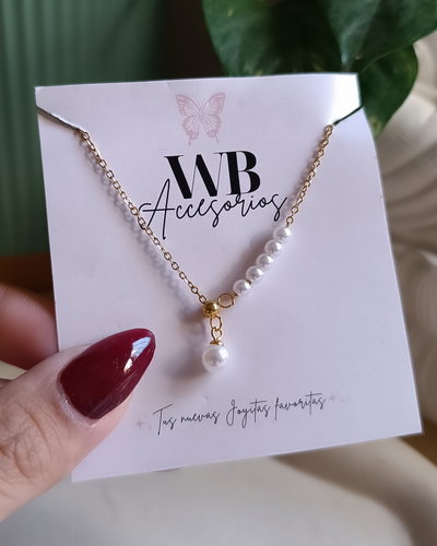 Conjunto Perlas corbatero 