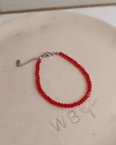 Pulsera Cuentas Rojas