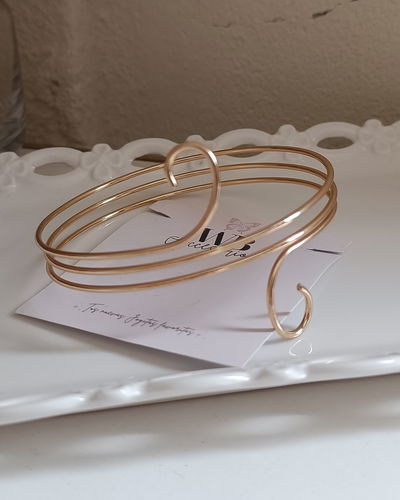 Brazalete Triple Dorado