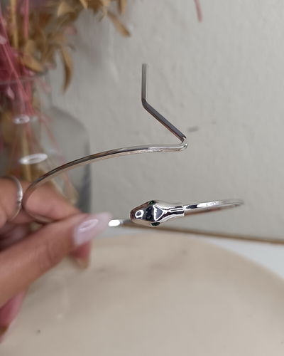 Brazalete Serpiente Plateado