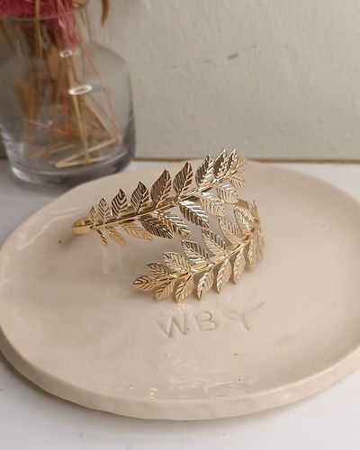 Brazaletes Hojas Dorado 