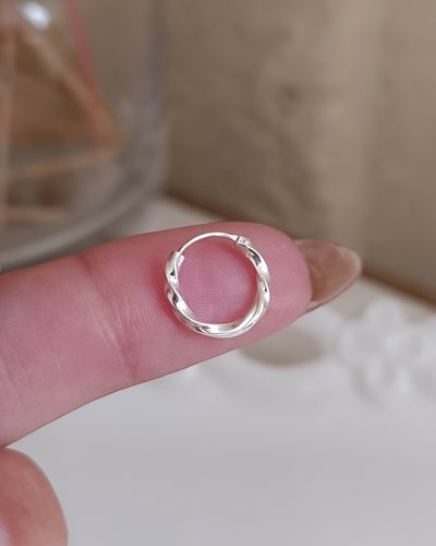 Argollita individual Torzada 1.2cm