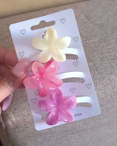 Set Broches Flores x3