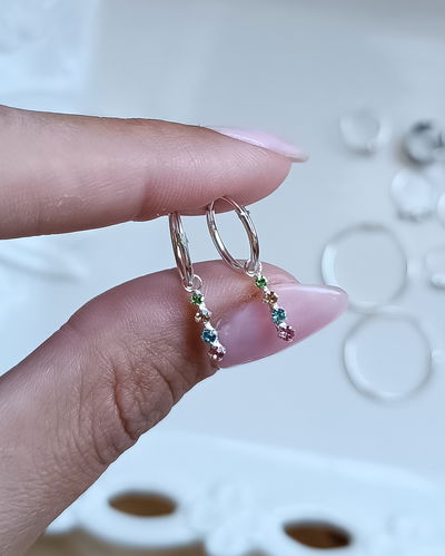 Argollas Shine Multicolor 1.2cm