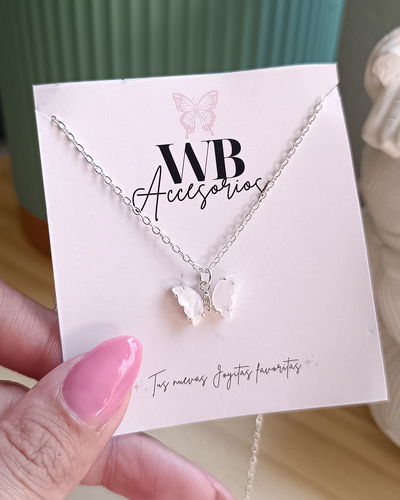 Conjunto Mariposa estilo Nacar Blanco