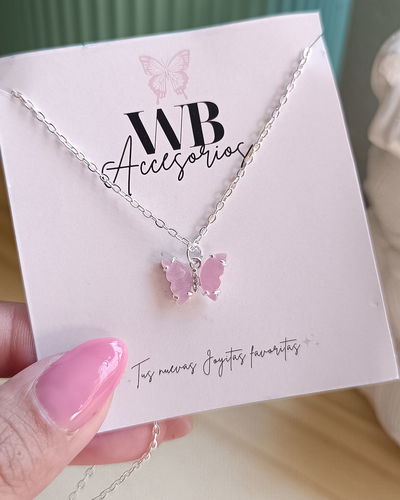 Conjunto Mariposa estilo Nacar Lila