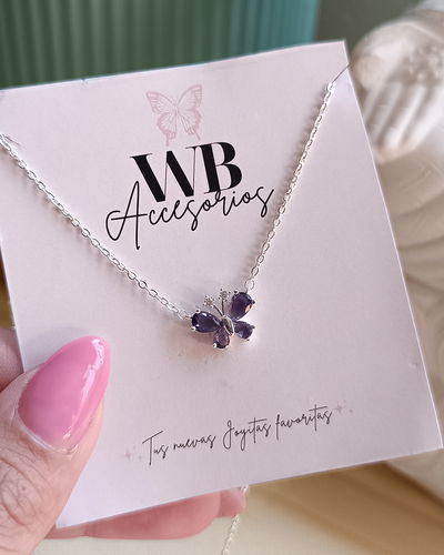 Conjunto Mariposa Cubic Morado