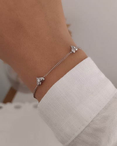 Pulsera Corazones Inflados y Cubic AQ