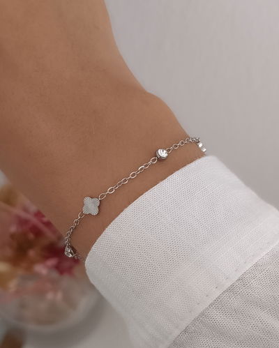 Pulsera V.C Gris y Cubic AQ