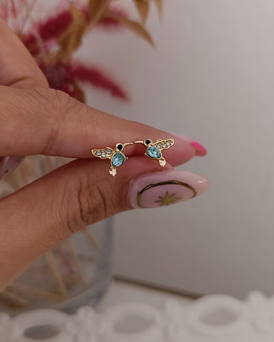 Pasantes Colibrí Verde Dorado