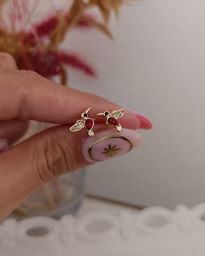 Pasantes Colibrí rojo Dorado