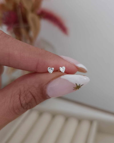 Pasantes Corazon Cubic 3mm