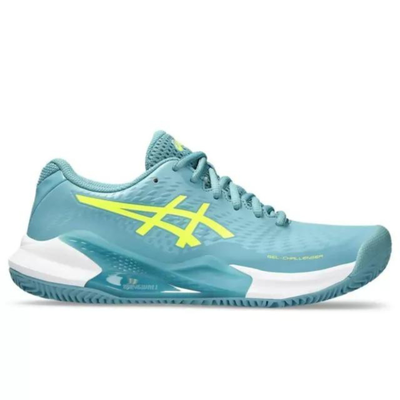 Asics GEL-CHALLENGER 14 Clay Mujer (Gris Blue-Safety Yellow)