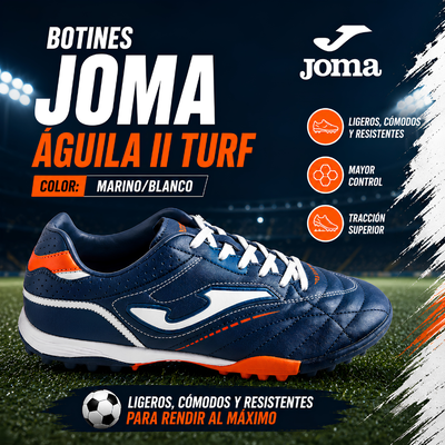 Botines Joma Aguila II Turf (Marino-Blanco)
