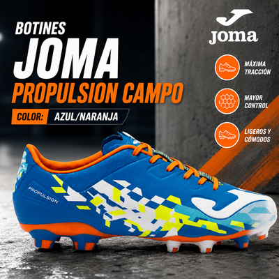 Botines Joma Propulsion Campo (Azul-Naranja)