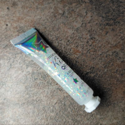 glitter en gel blanco