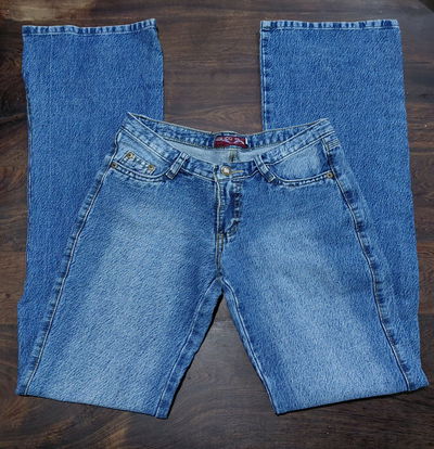 Jean tiro bajo oxford, solido inc t34 o 36 rigido