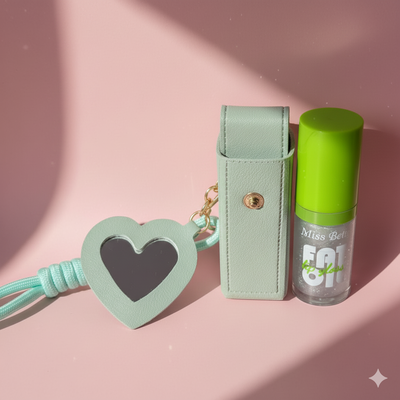 Llavero para labial con espejo