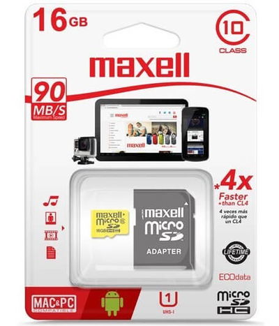 MEMORIA MICRO SD 16 GB CLASE 10 