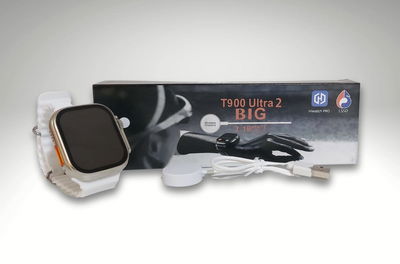 RELOJ SMART WATCH T900 ULTRAMAYA PLATA Y ARO NEGRO