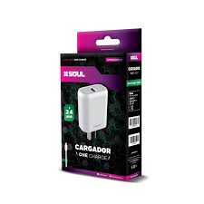 CARGADOR VIAJERO CLASSIC SOUL 2,1A USB + CABLE MIC