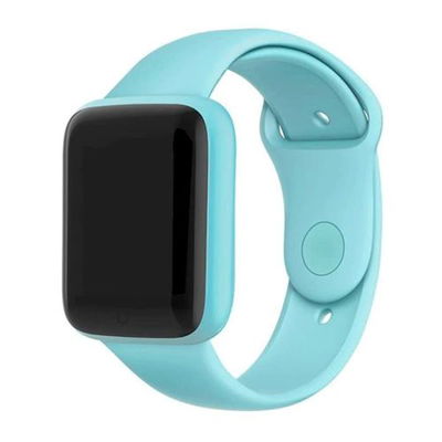 RELOJ CUADRADO SMART WATCH D20 CELESTE