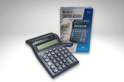CALCULADORA ORYX CON DOBLE VISOR