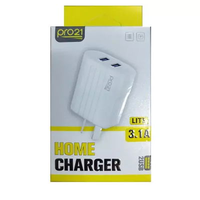 CARGADOR VIAJERO PRO21 LITE 2 USB SIN CABLE