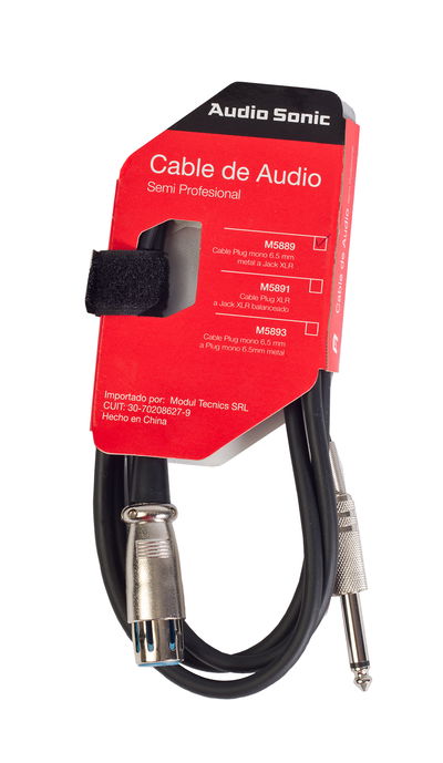 CABLE 6MTS PLUG 6,5 MONO A HEMBRA 3P