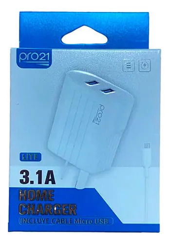 CARGADOR VIAJERO PRO21 LITE MICRO USB + SALIDA USB + SALIDA C