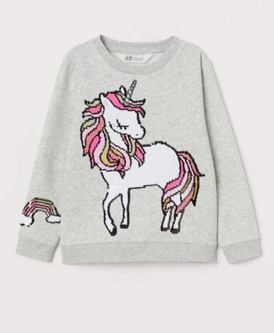 Buzo de algodón con friza y lentejuelas H&M