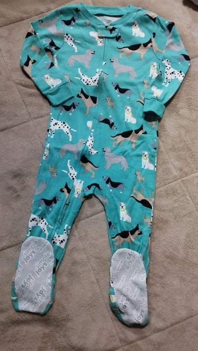 Pijama de algodón con pie antideslizante Simple Joys 
