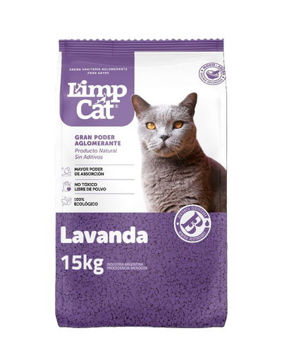 LIMPCAT PACK FAMILIAR X 15 KG LAVANDA