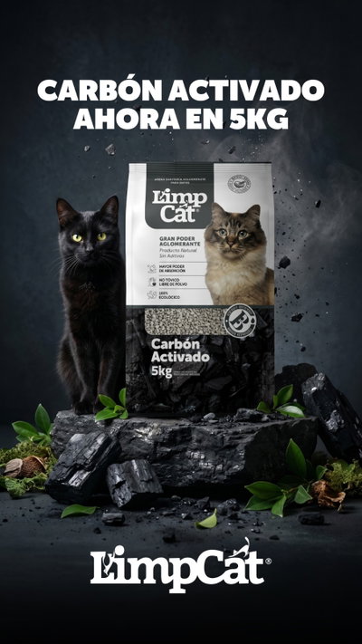 LIMPCAT arena aglutinante x 5 KG CON CARBON ACTIVADO - Mundopetshop