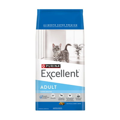 Excellent Gatos Adultos con Pollo, Carne y Arroz x 3 kg
