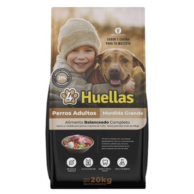 Alimento para Perro Huellas mordida Grande x 20 kg