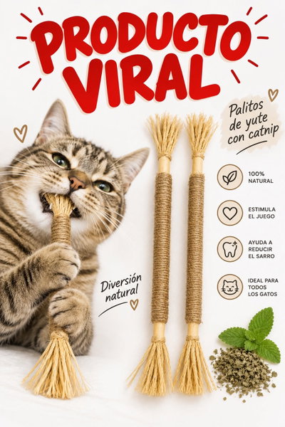 Palito Dental con Catnip PACK X 3 UNIDADES